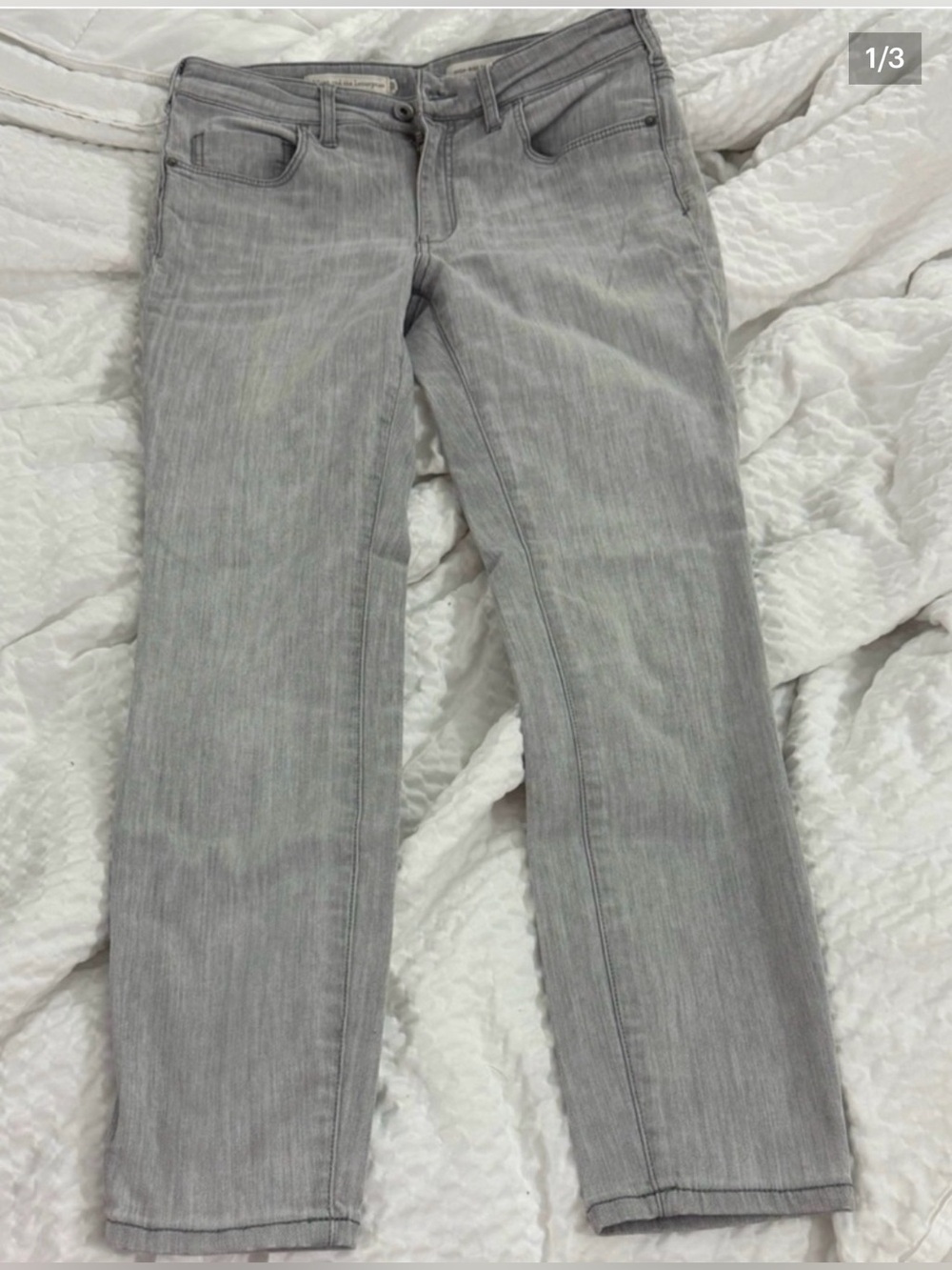 Anthropologie Pilcro and the Letterpress Gray High Rise Skinny Jeans Size 30